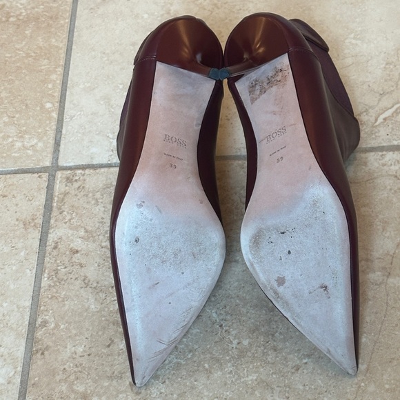 Boss Deep Burgundy Ankle Booties size 39 - Picture 5 of 7